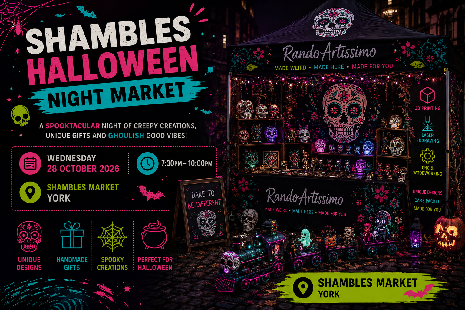 Shambles Market York Halloween event flyer